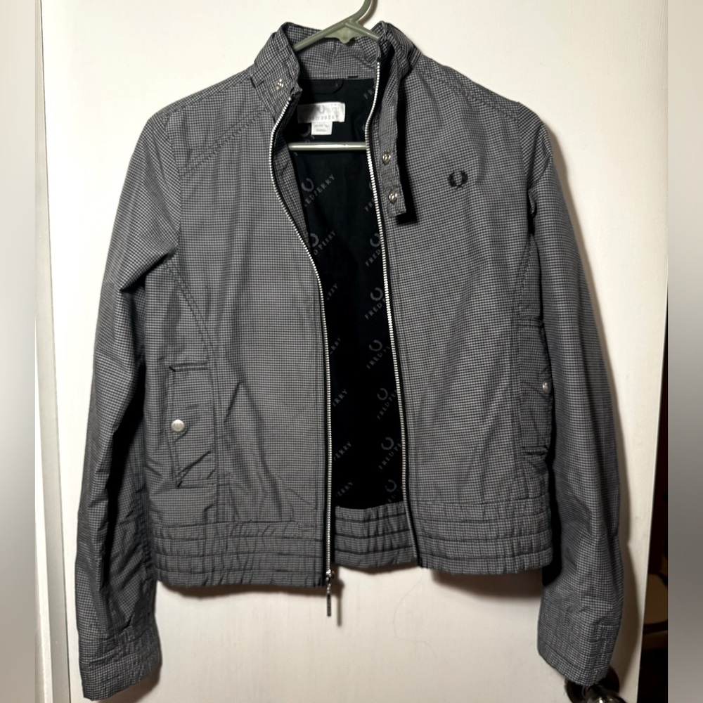 Fred Perry grey check jacket, size small